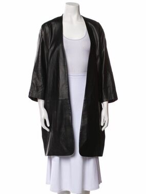 Vince Black Leather Coat